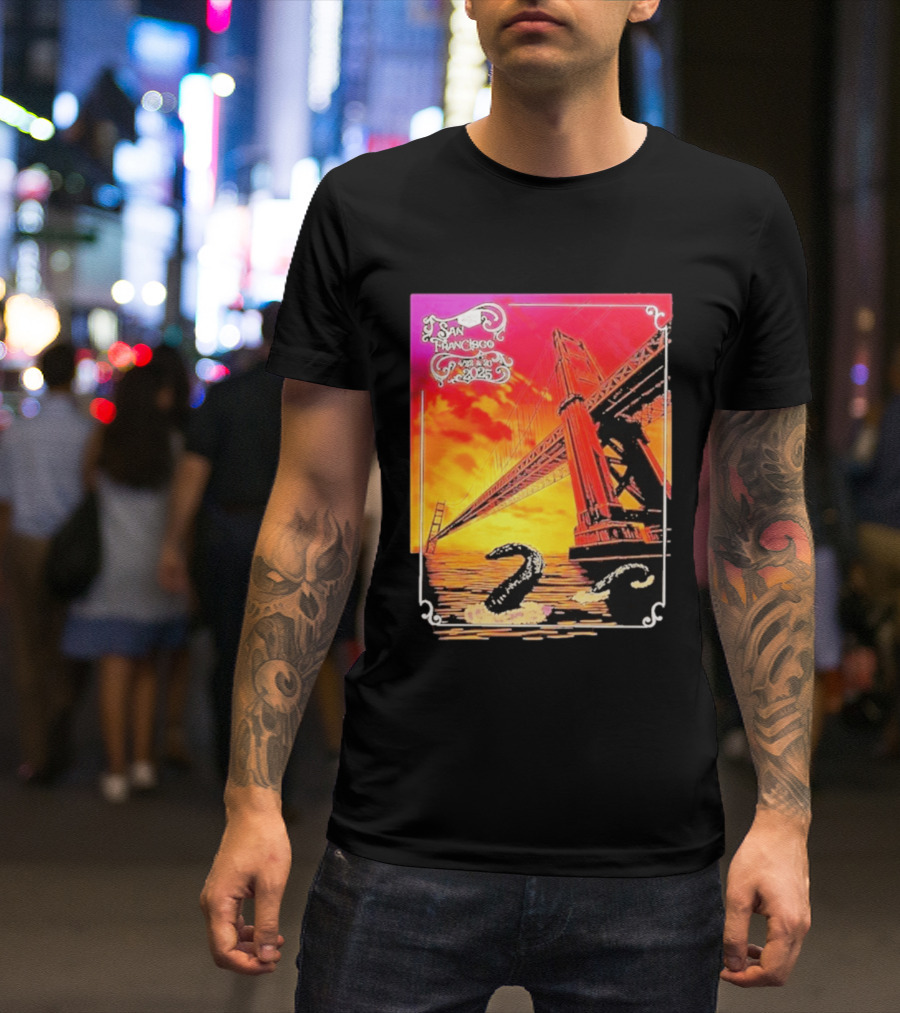 Phish The Spring Tour 2025 Bill Graham Civic Auditorium San Francisco April 22nd 23rdBridge T-Shirt