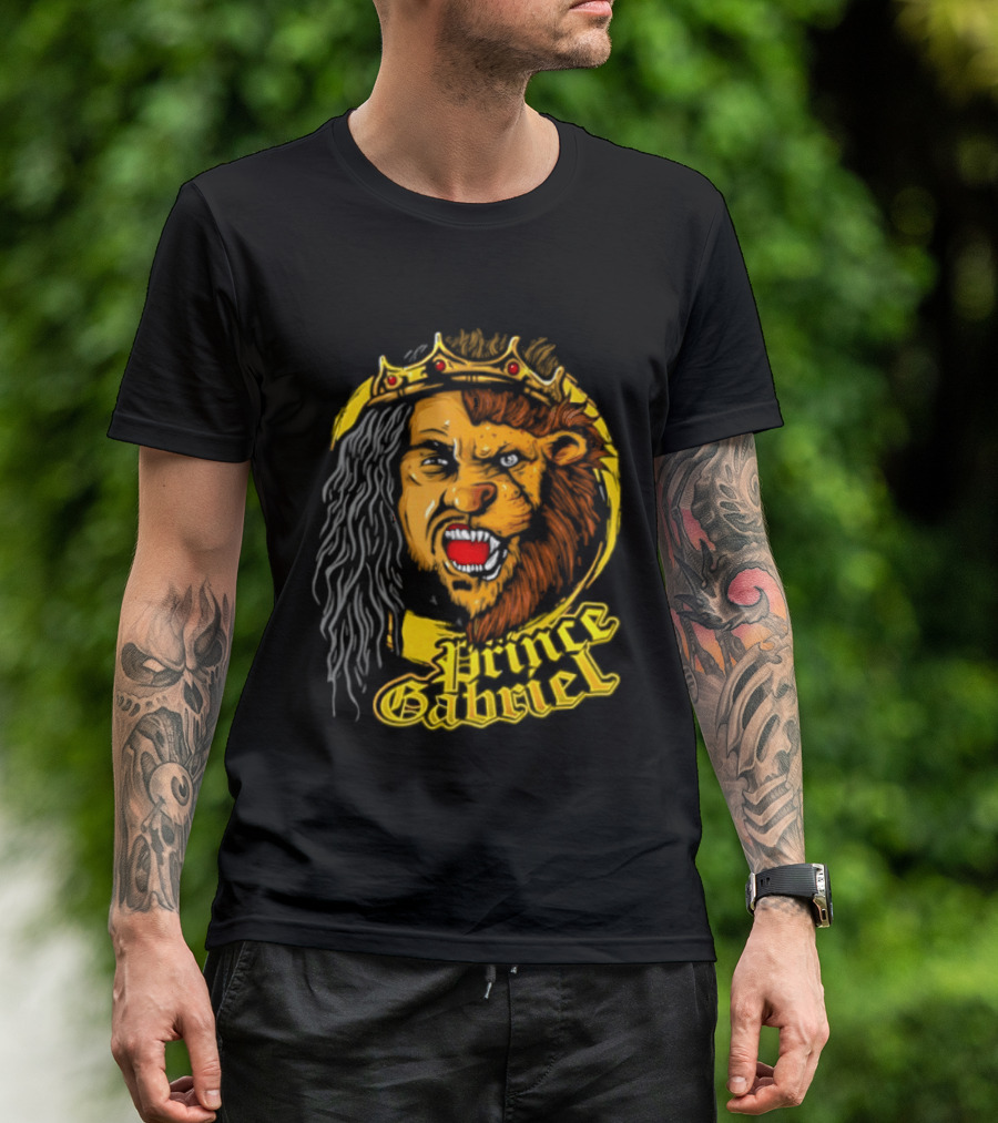 Prince Gabriel Regal Lion Face Crown Majesty T-Shirt