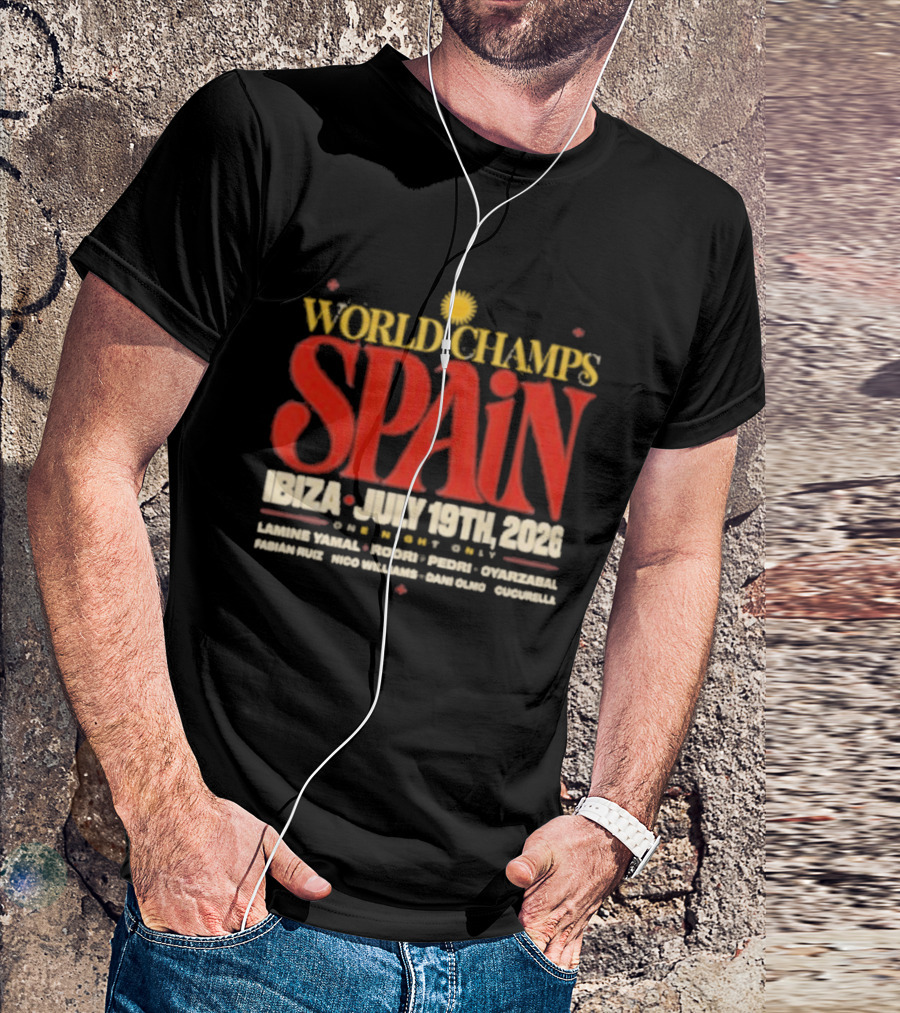 Spain World Champs Ibiza July 19th 2026 One Night Only T-Shirt