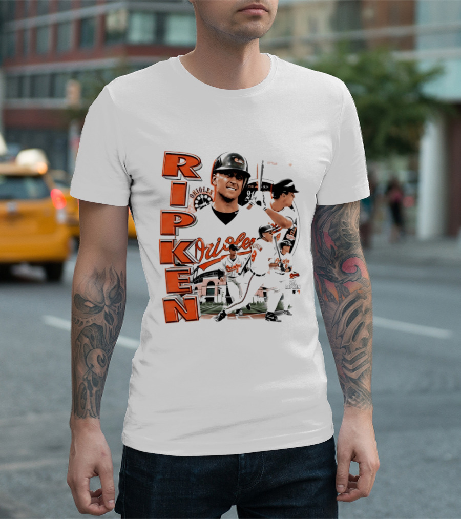 Ripken Baltimore Orioles MLB 2026 Collage Baseball Themed Fan Wear T-Shirt