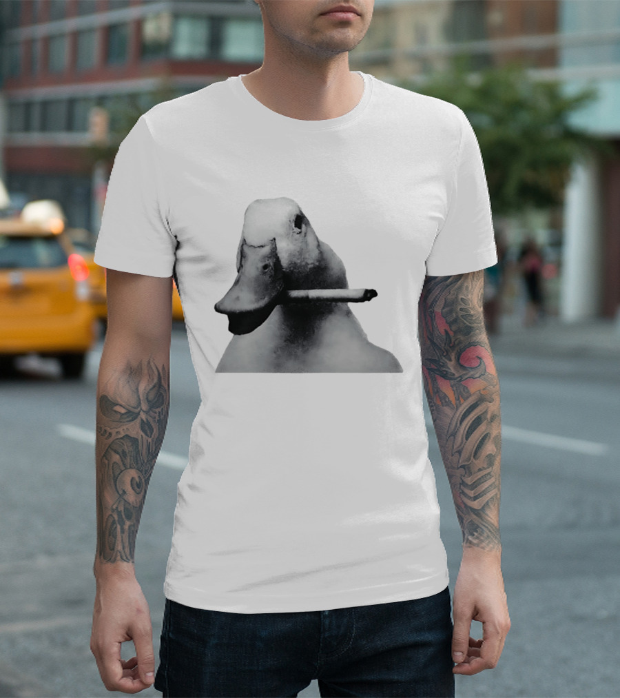 Duck With Cigarette Meme Smoking Duck Meme T-Shirt