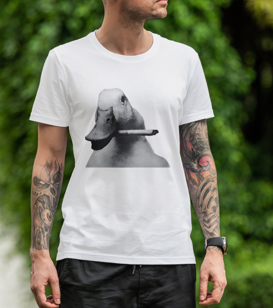 Duck With Cigarette Meme Smoking Duck Meme T-Shirt