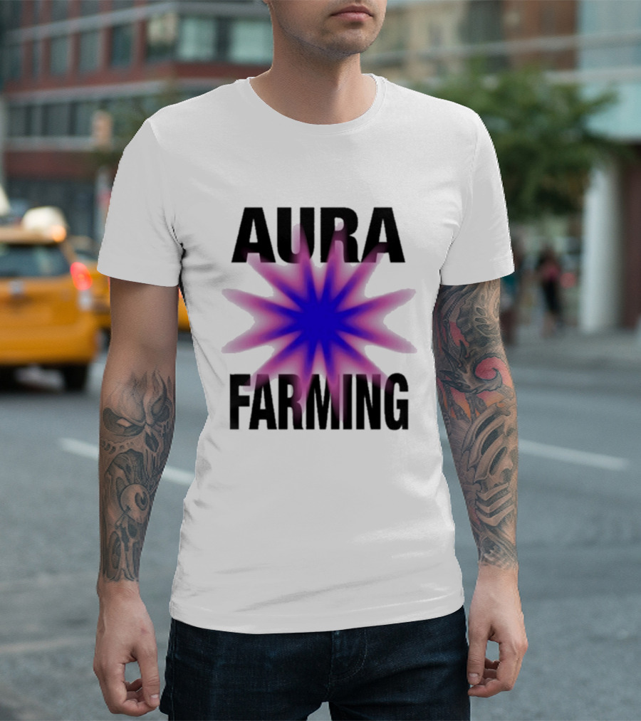Farming Aura Starburst Energy Visual T-Shirt