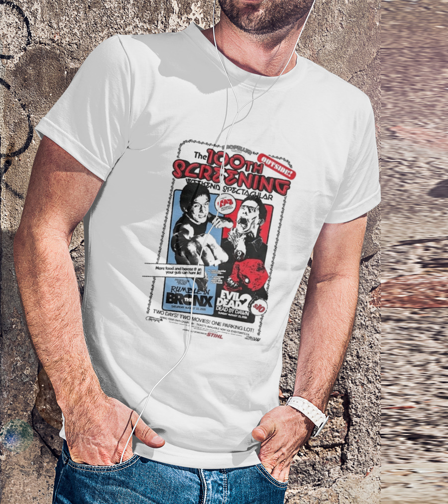 Propeller Arcade 100th Screening Weekend Spectacular Rumble In The Bronx August 22 2026 Evil Dead 2 T-Shirt