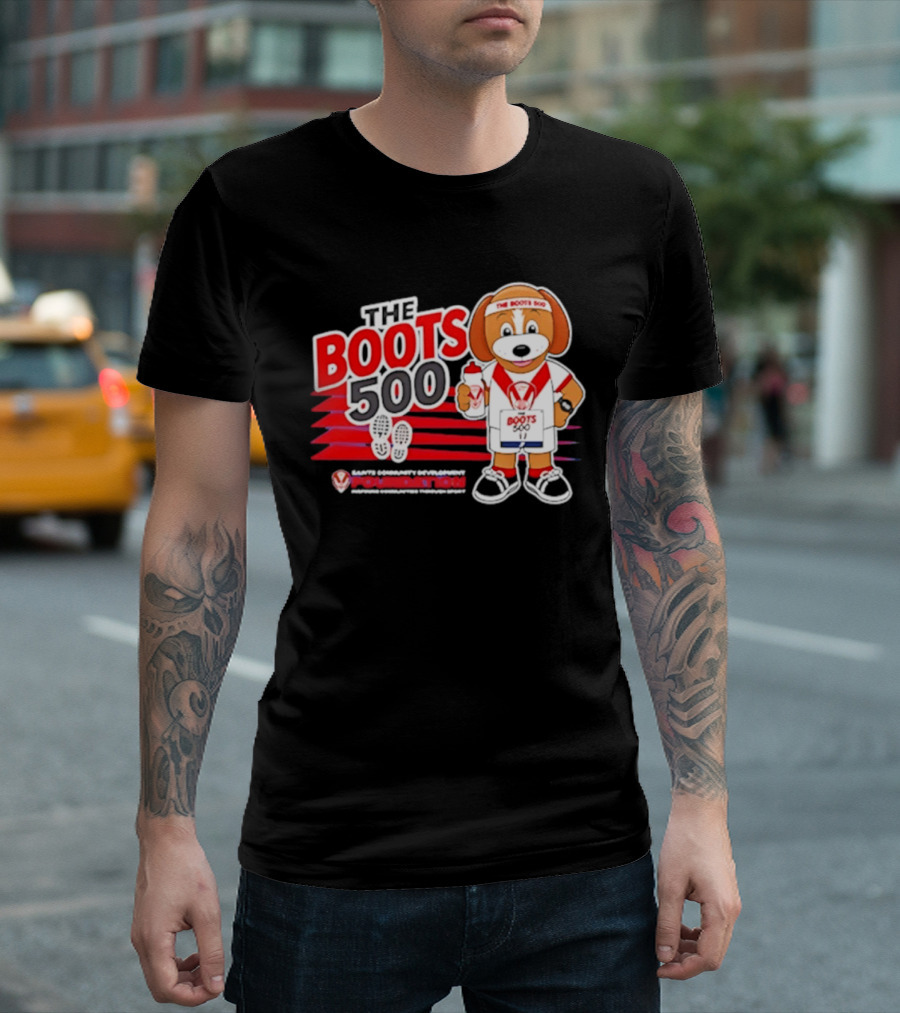 The Boots 500 Saints Community Development Foundation Adventures T-Shirt