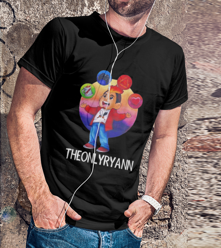 THEONLYRYANN Colorful Iconic YouTuber Gaming T-Shirt
