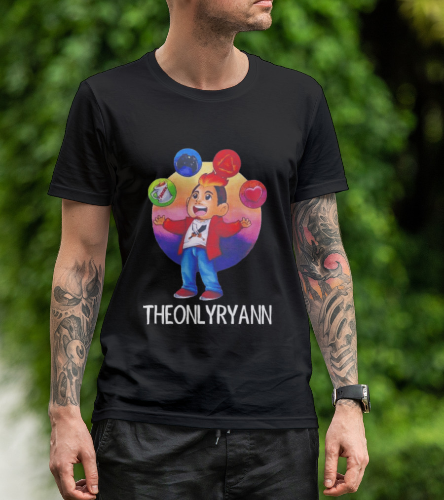 THEONLYRYANN Colorful Iconic YouTuber Gaming T-Shirt