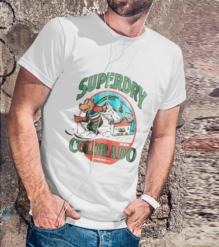 Superdry Colorado Skiing Bear National Park USA T-Shirt