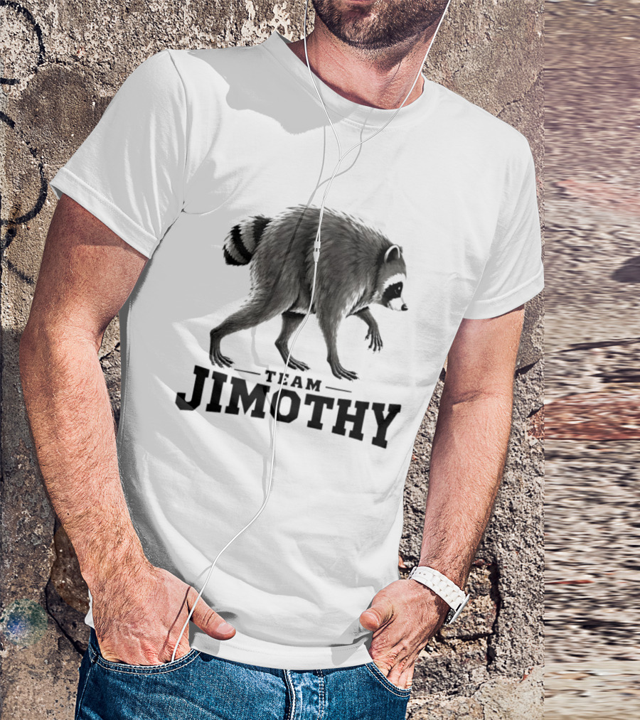 Team Jimothy Raccoon Walking T-Shirt