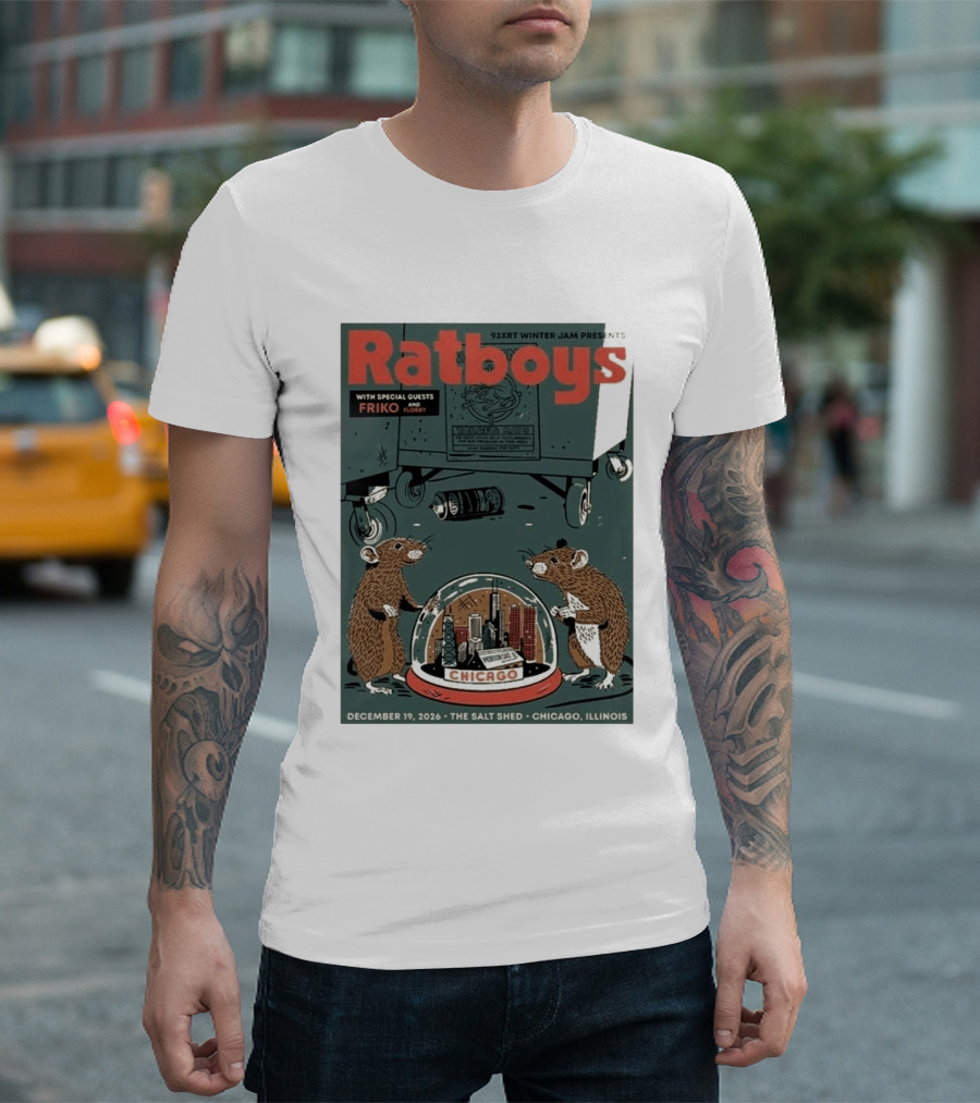 93XRT Winter Jam Ratboys Concert With Friko And Floory At The Salt Shed Chicago December 19 2026 T-Shirt