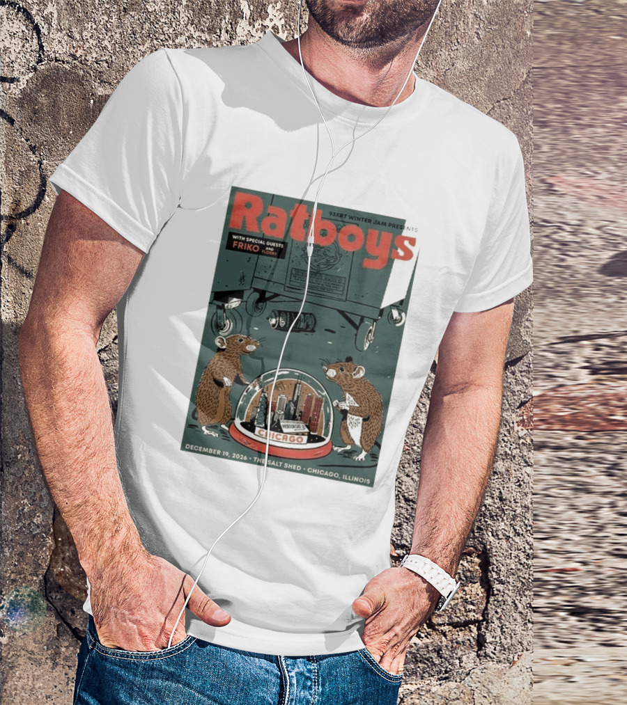 93XRT Winter Jam Ratboys Concert With Friko And Floory At The Salt Shed Chicago December 19 2026 T-Shirt