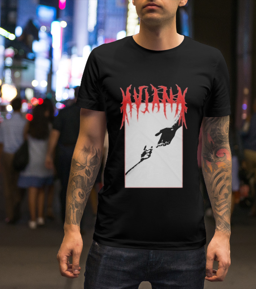 Aviana Death Corporation Hands Graphic Black And Red T-Shirt