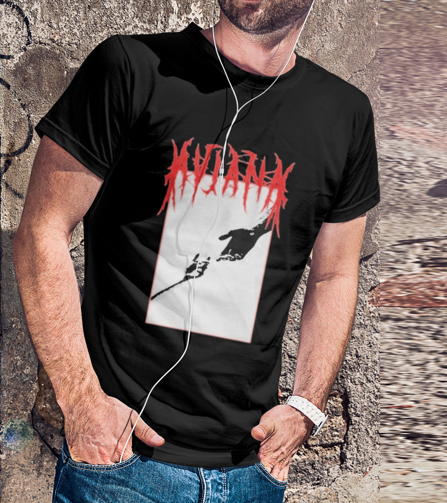 Aviana Death Corporation Hands Graphic Black And Red T-Shirt