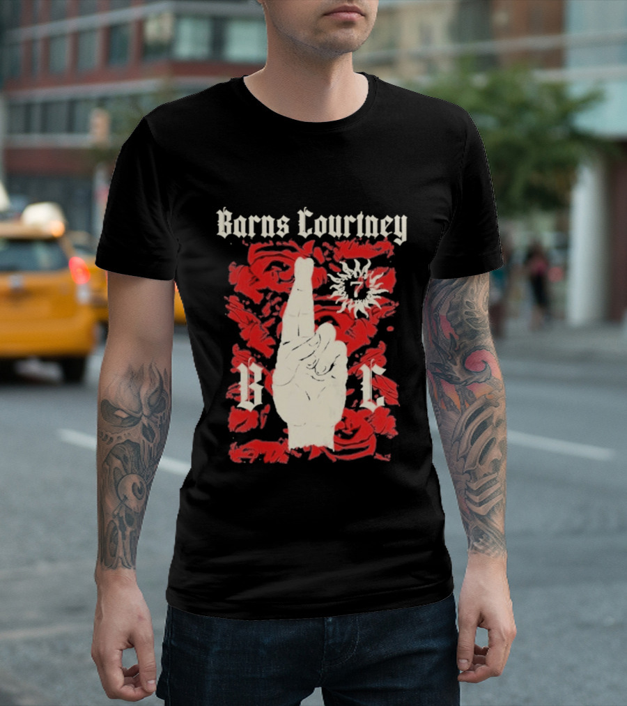 Barns Courtney Icon Roses Crossed Fingers V I C T-Shirt