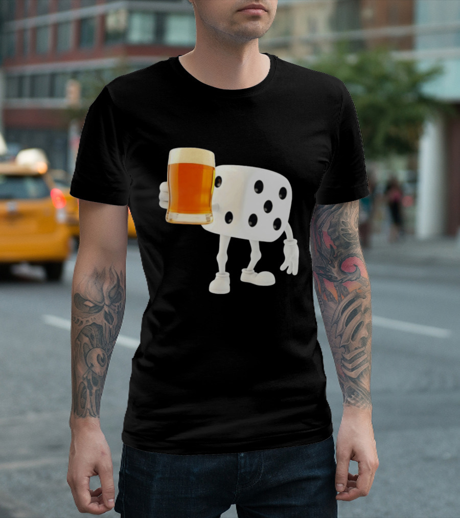 Dice Holding Beer Meme T-Shirt