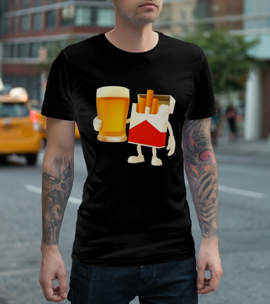Beer And Marlboro Cigarettes Friendship Meme T-Shirt
