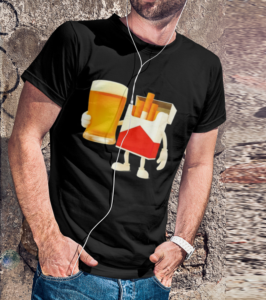 Beer And Marlboro Cigarettes Friendship Meme T-Shirt