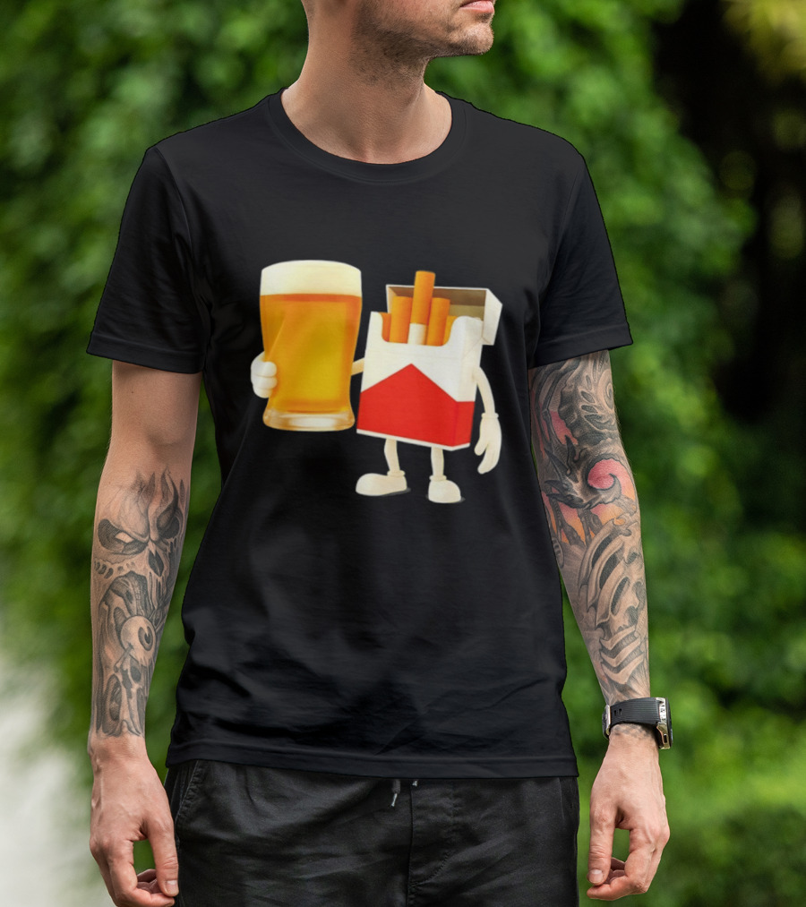 Beer And Marlboro Cigarettes Friendship Meme T-Shirt
