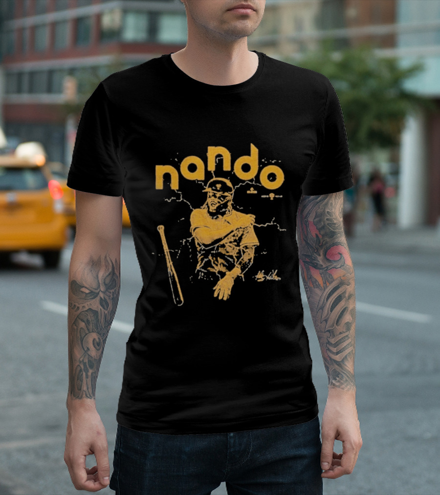 Nando Fernando Tatís Jr. San Diego Padres Baseball Player With Bat T-Shirt