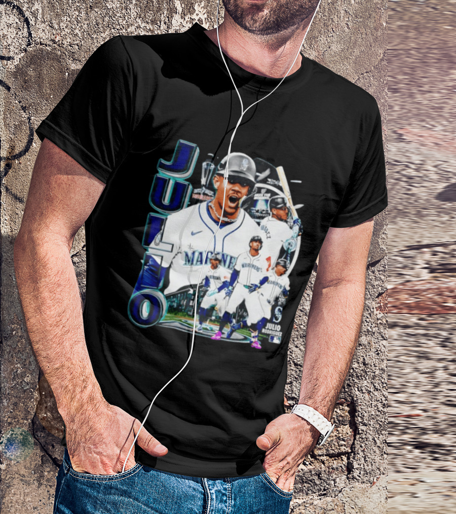 Julio Rodriguez Seattle Mariners MLB 2026 Collage Mariners Baseball Player T-Shirt