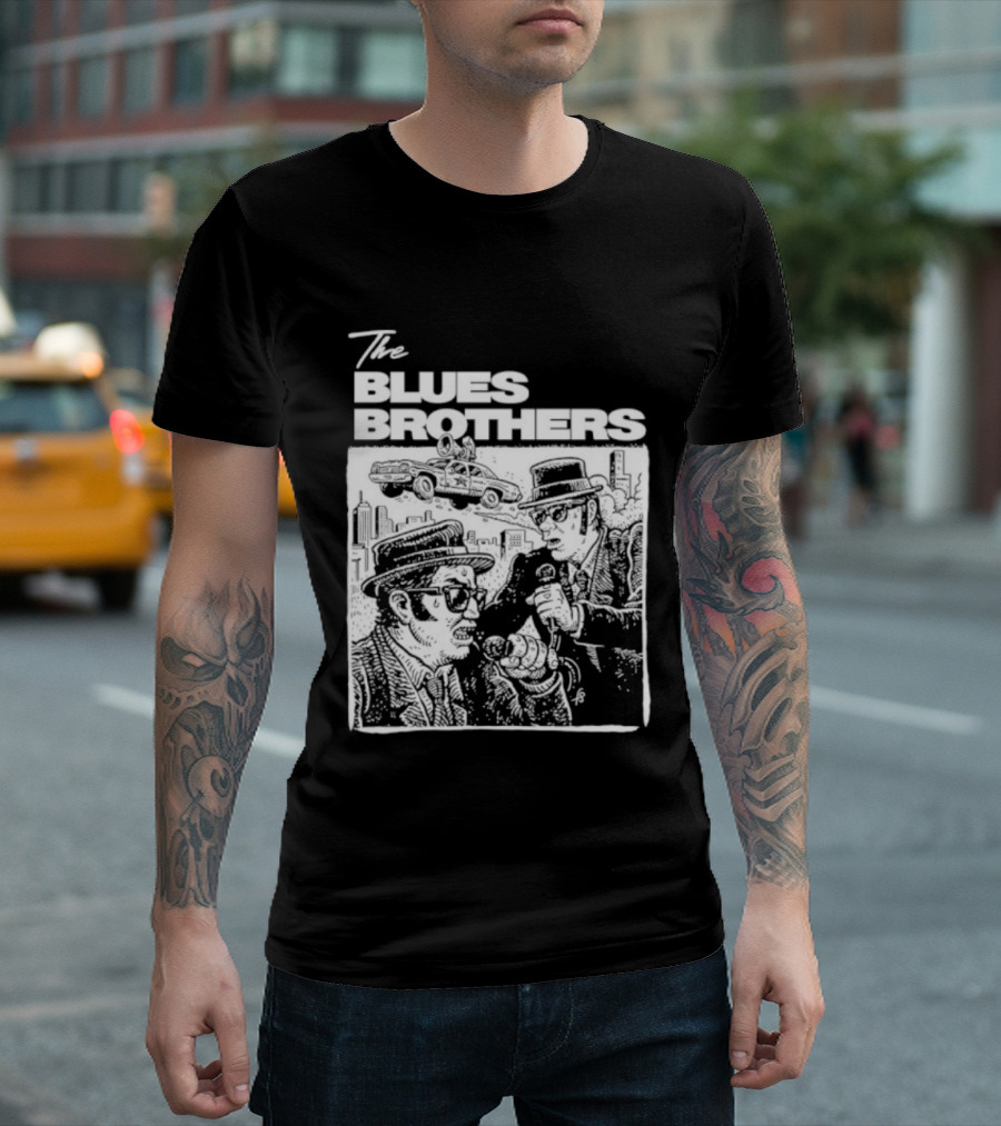 The Blues Brothers John Belushi Dan Aykroyd Classic Movie Scene Iconic Moment T-Shirt