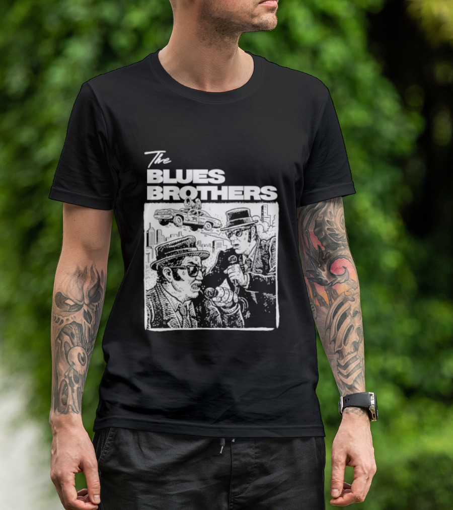 The Blues Brothers John Belushi Dan Aykroyd Classic Movie Scene Iconic Moment T-Shirt