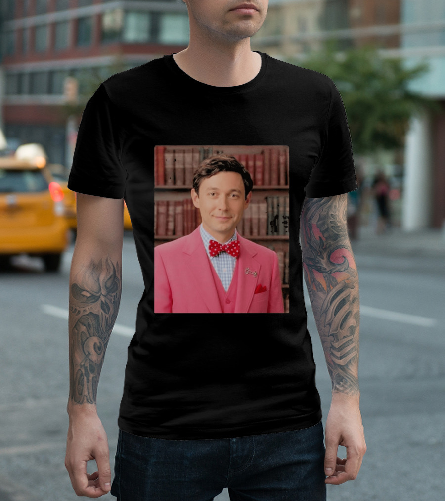Pinky Herman Jon Ossoff Bow Tie Suit T-Shirt