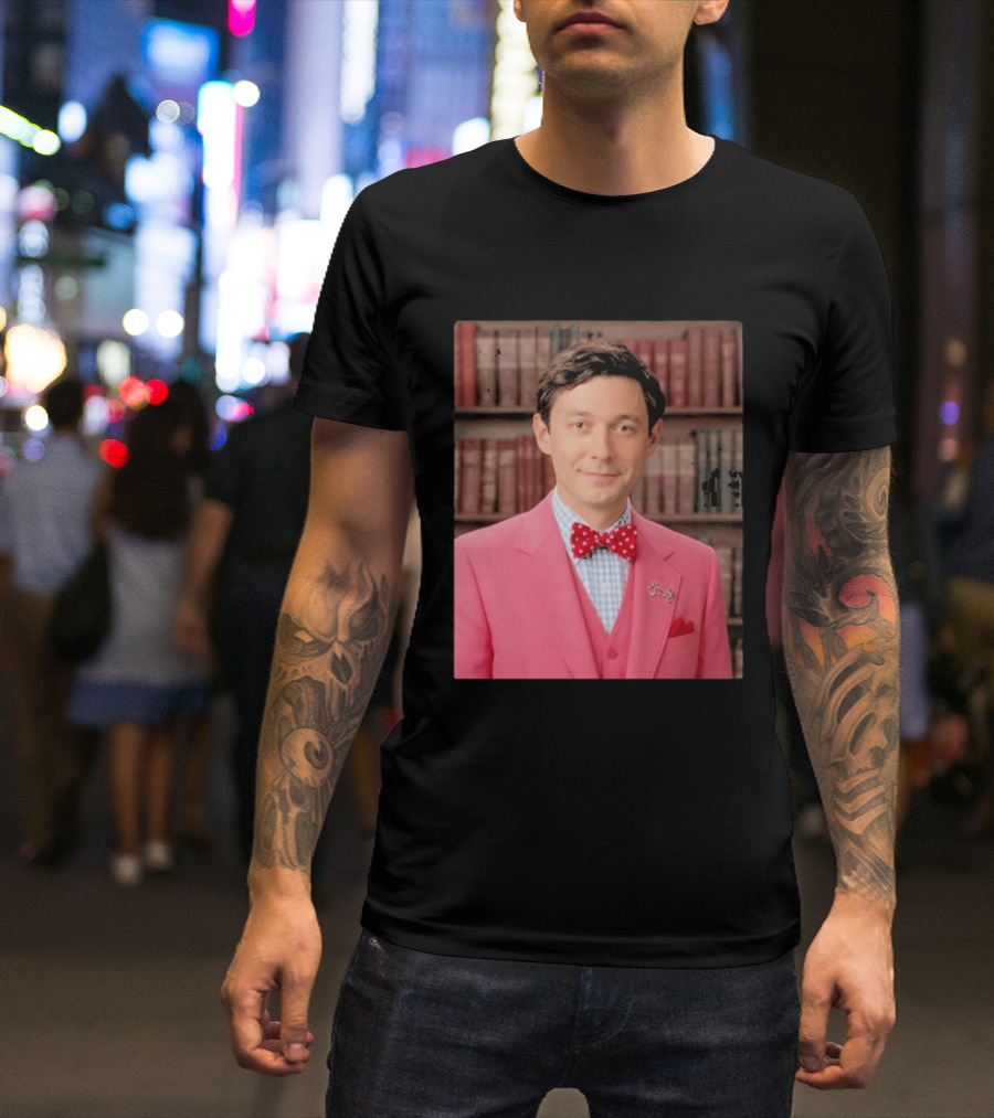 Pinky Herman Jon Ossoff Bow Tie Suit T-Shirt