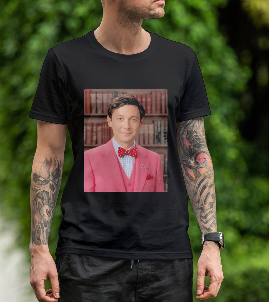 Pinky Herman Jon Ossoff Bow Tie Suit T-Shirt