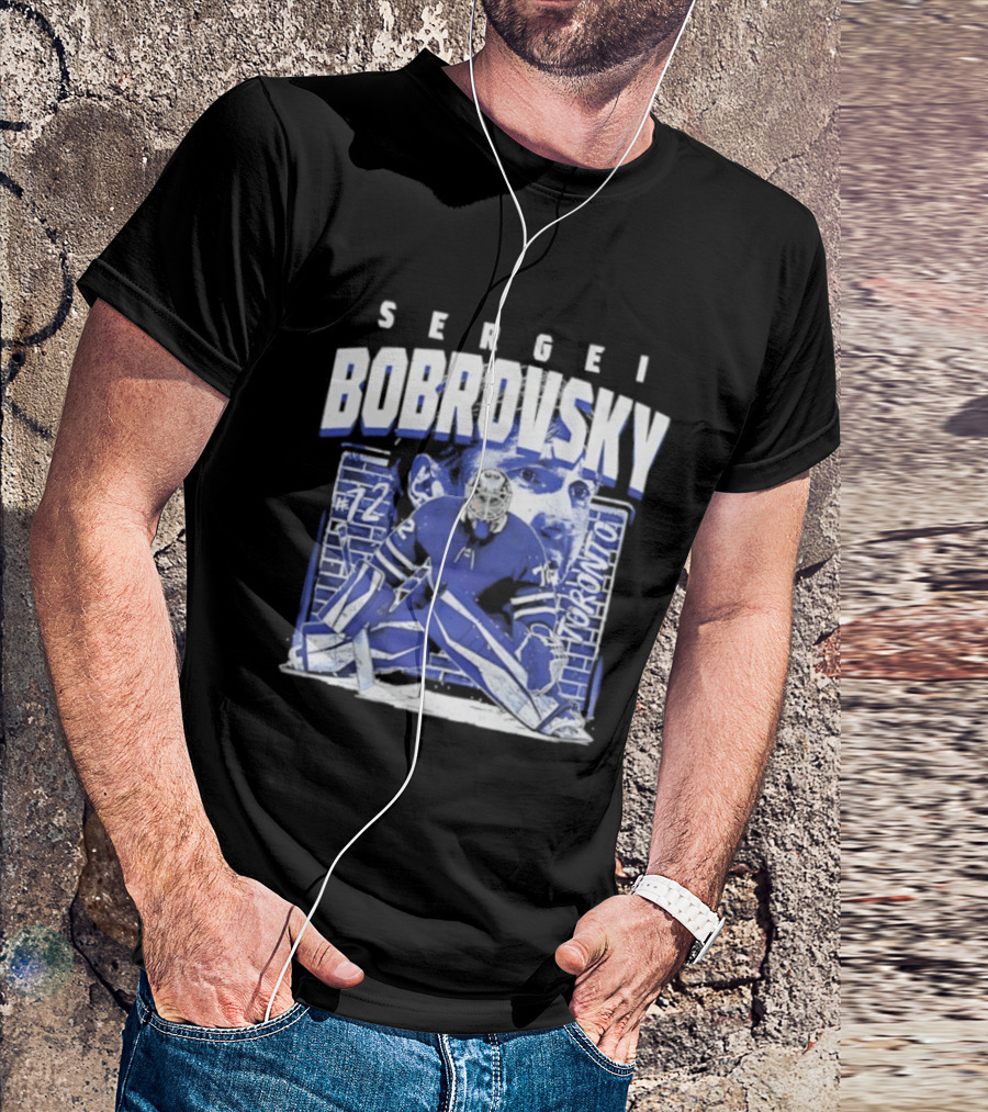 Sergei Bobrovsky #72 Brick Wall Toronto Maple Leafs Hockey Goalie T-Shirt