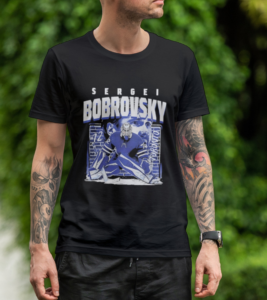 Sergei Bobrovsky #72 Brick Wall Toronto Maple Leafs Hockey Goalie T-Shirt