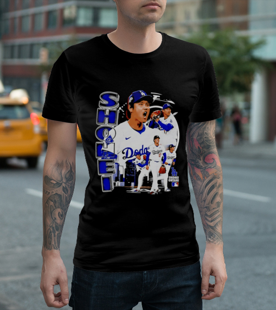 Shohei Ohtani Los Angeles Dodgers MLB 2026 Dodgers Collage T-Shirt