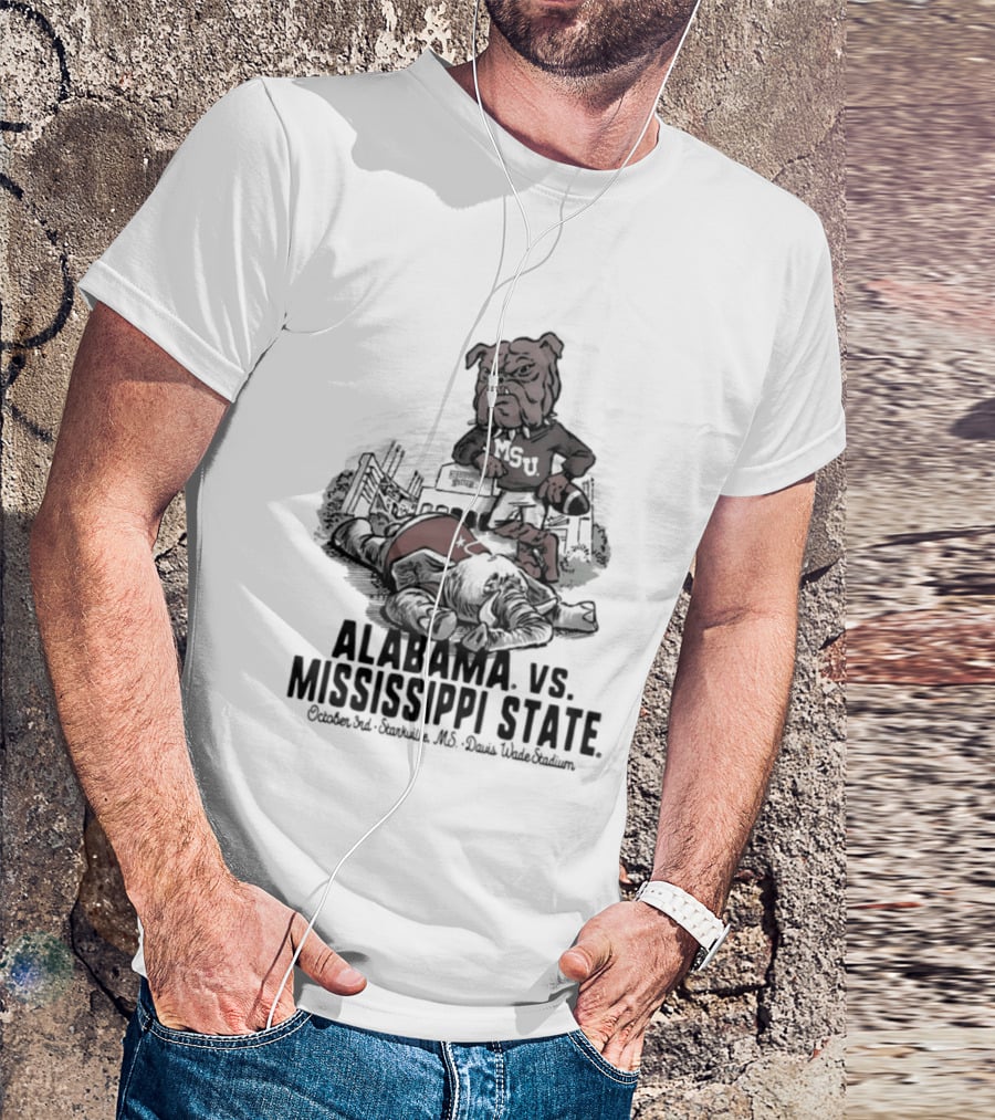 Alabama Vs Mississippi State October 3rd Starkville MS Davis Wade Stadium MSU T-Shirt