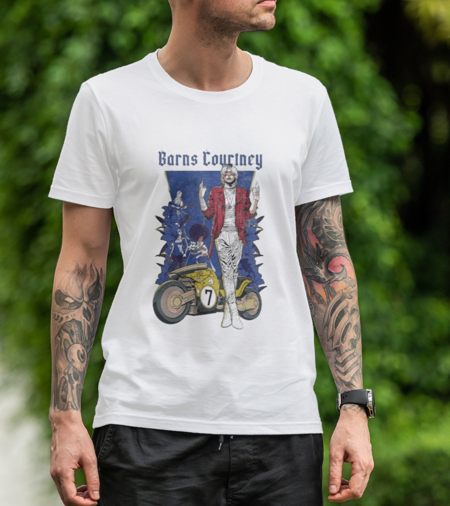 Barns Courtney Lucky 7 Anime Motorcycle And Music T-Shirt