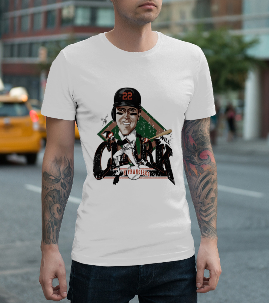 Will Clark San Francisco Giants 22 Bruce Stark Caricature T-Shirt