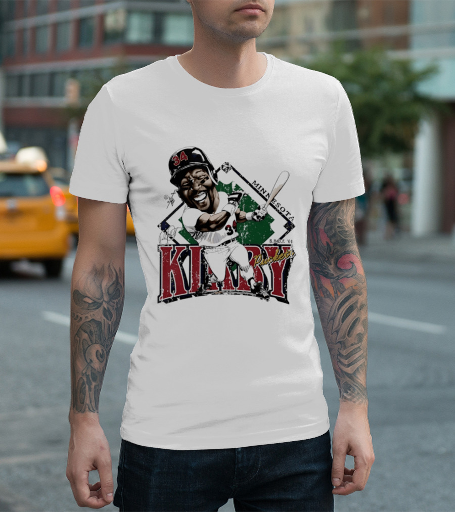 Kirby Puckett Minnesota Twins Bruce Stark Caricature Vintage Sports T-Shirt