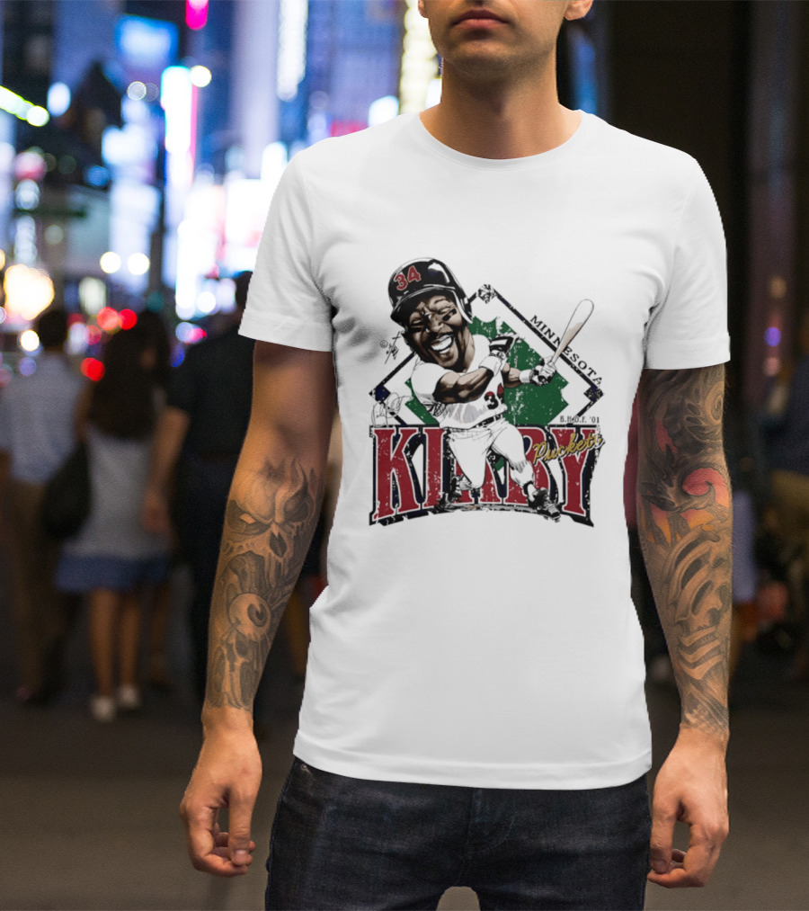 Kirby Puckett Minnesota Twins Bruce Stark Caricature Vintage Sports T-Shirt