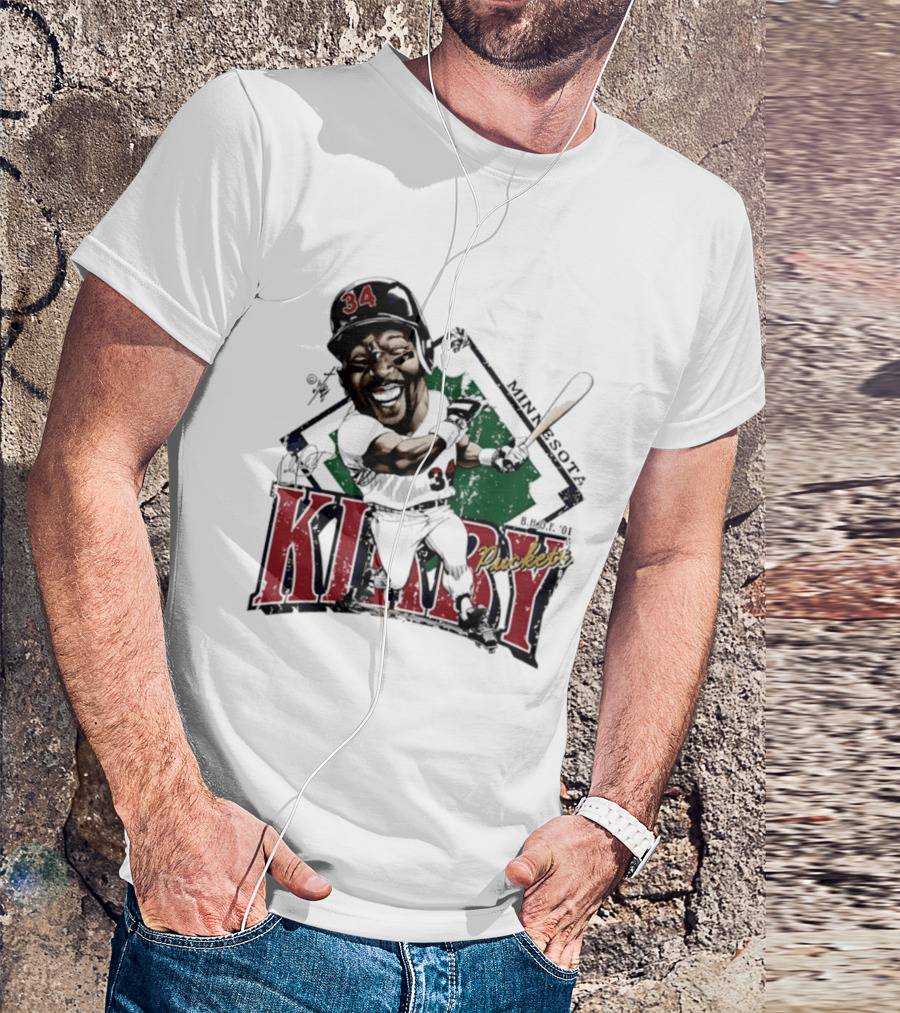 Kirby Puckett Minnesota Twins Bruce Stark Caricature Vintage Sports T-Shirt