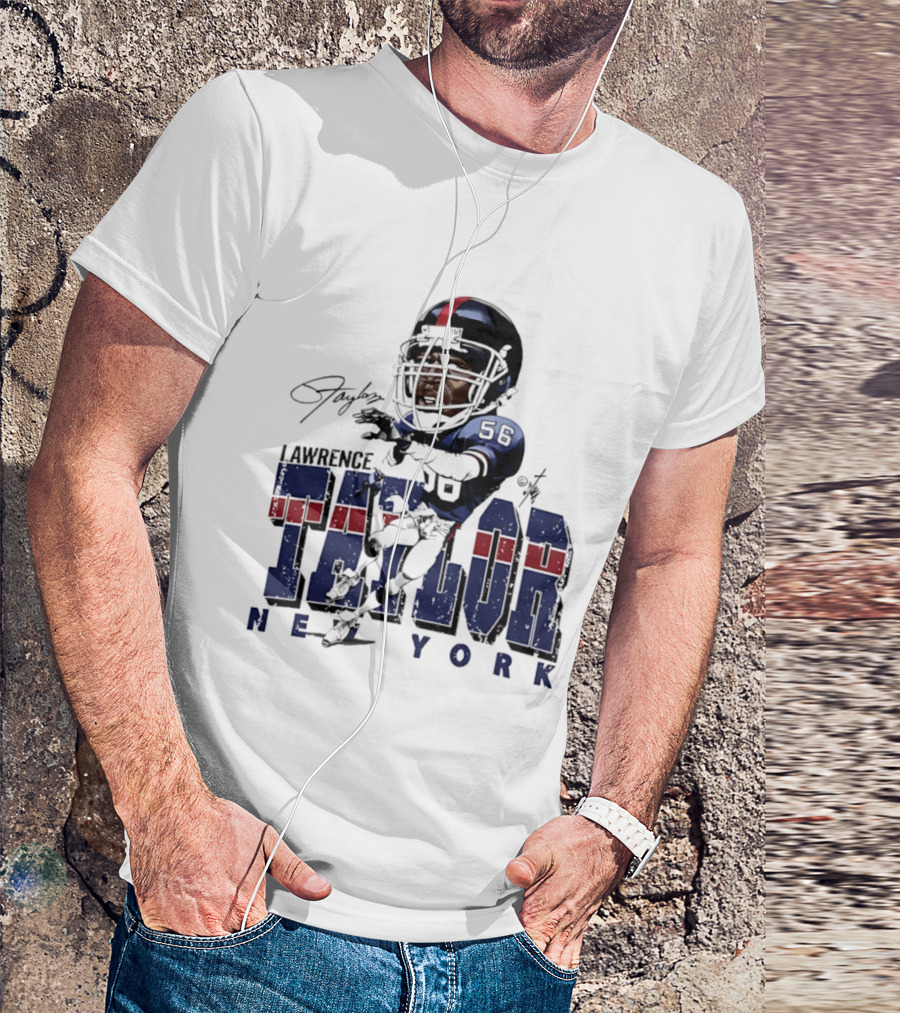 Lawrence Taylor New York Giants Bruce Stark Caricature 56 T-Shirt