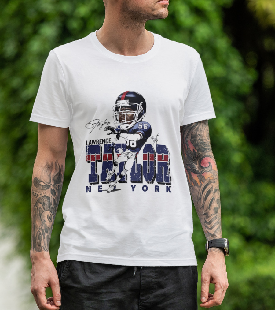 Lawrence Taylor New York Giants Bruce Stark Caricature 56 T-Shirt