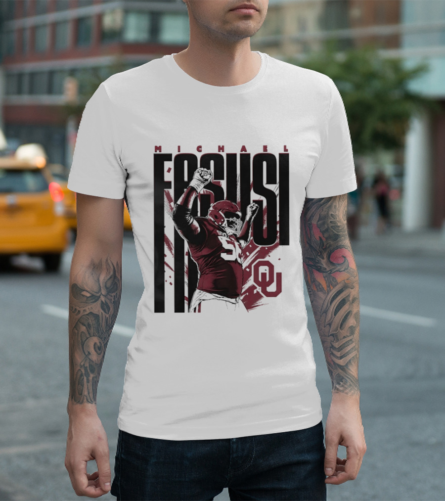 Michael Fasusi Oklahoma Sooners Football NCAA Player OU T-Shirt