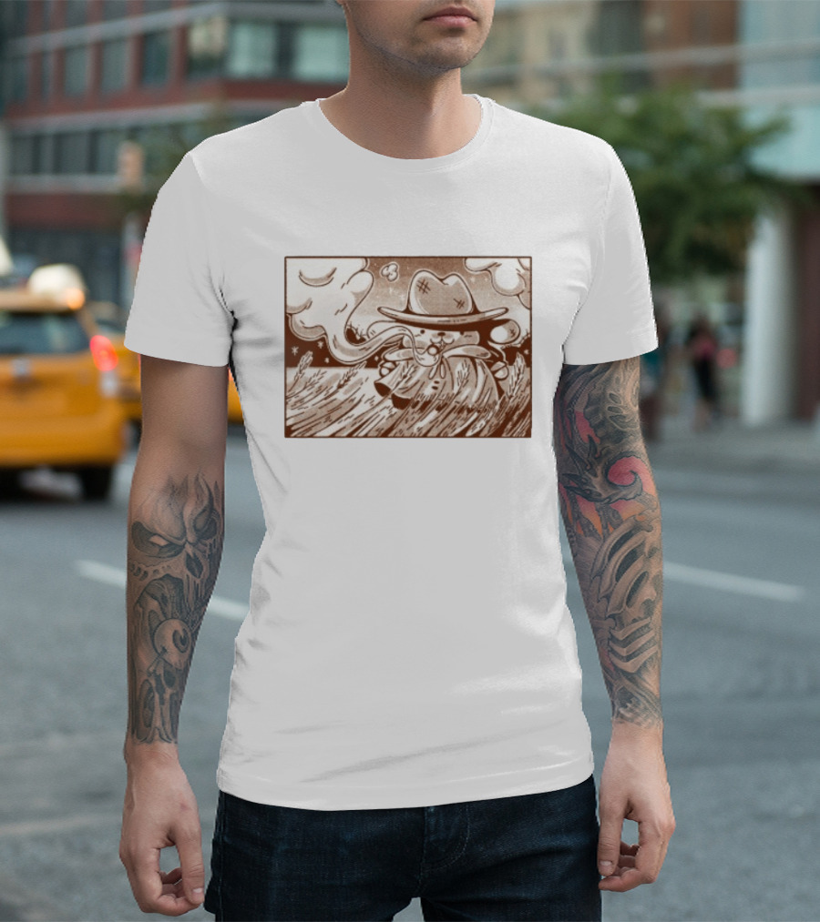 Pompompurin Detective Adventure In Wheat Field Sanrio Scene T-Shirt