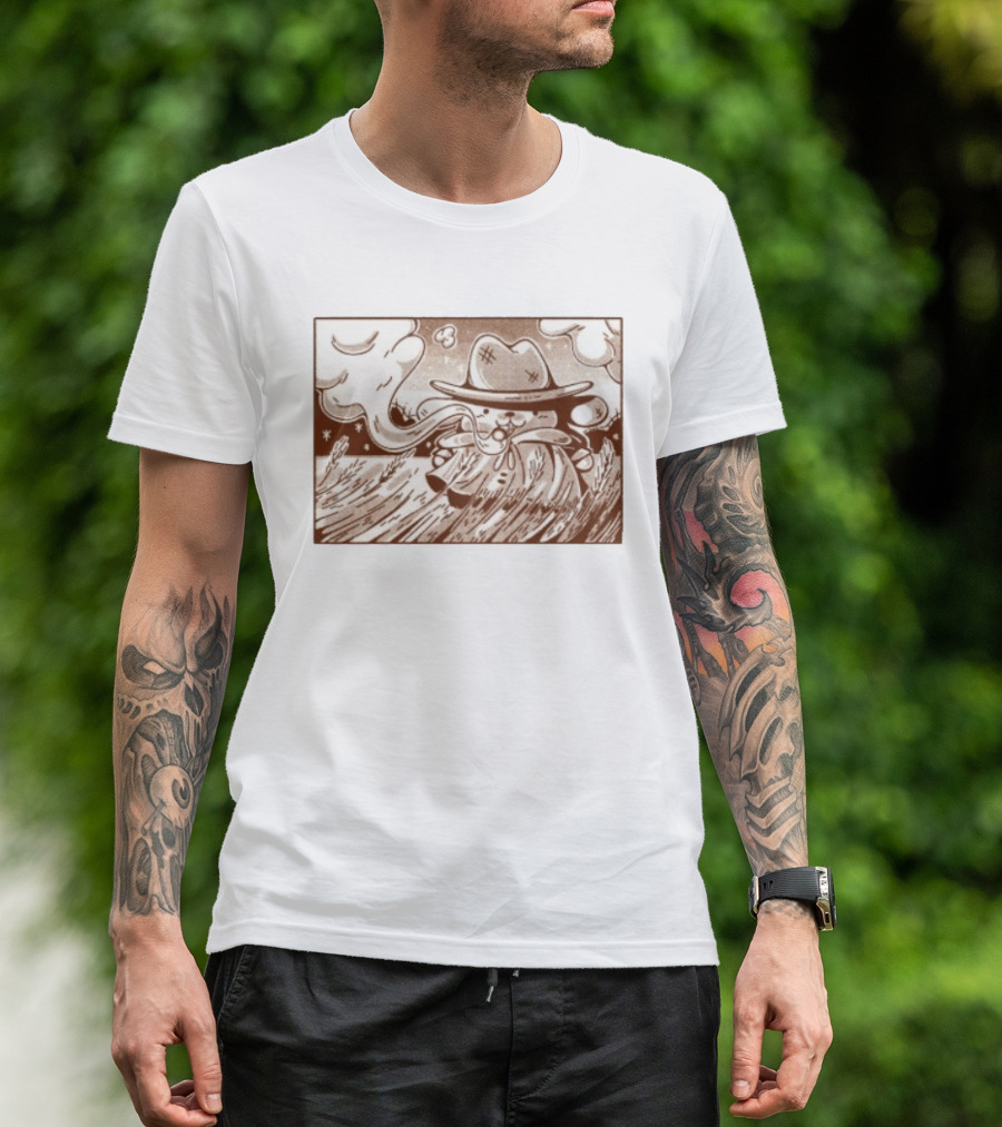 Pompompurin Detective Adventure In Wheat Field Sanrio Scene T-Shirt