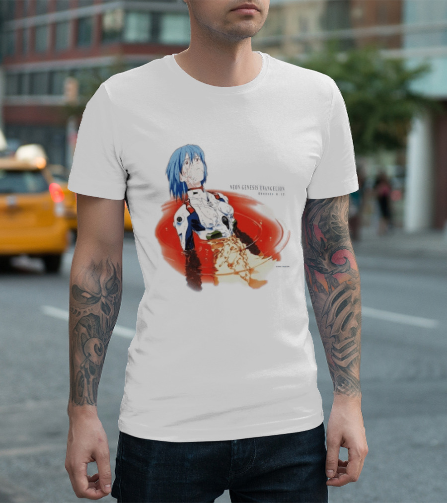 Rei Ayanami Neon Genesis Evangelion Genesis 0 12 Plugsuit Floating Red Liquid Scene T-Shirt
