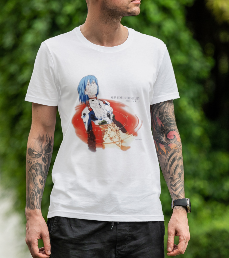 Rei Ayanami Neon Genesis Evangelion Genesis 0 12 Plugsuit Floating Red Liquid Scene T-Shirt