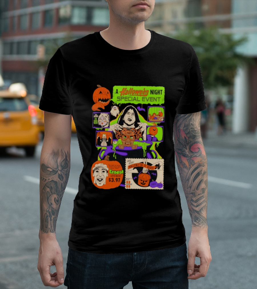 Halloween Special Event Ernest Latex Mask $3.97 Includes Free Gift Spooky Night T-Shirt