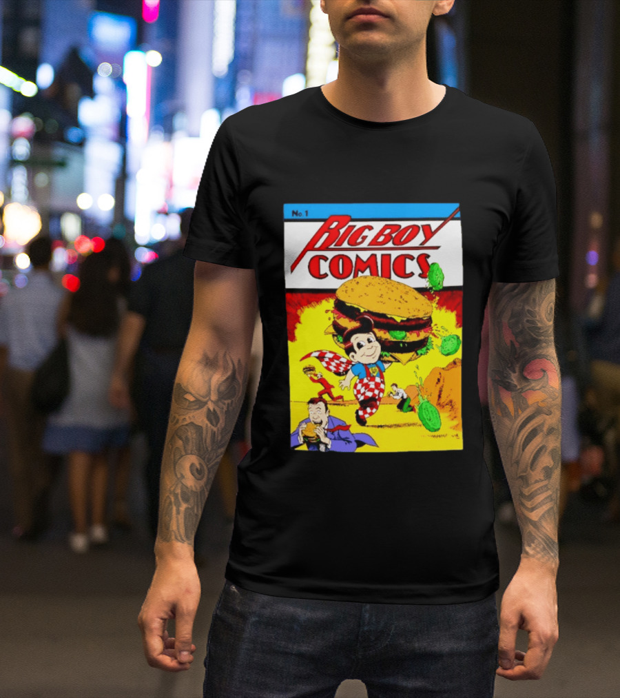Big Boy Comics No 1 Hamburger Adventure Retro Comic Cover T-Shirt