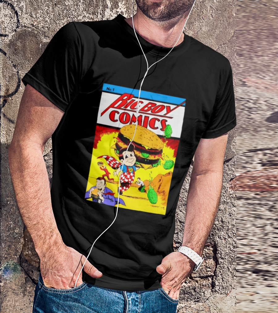 Big Boy Comics No 1 Hamburger Adventure Retro Comic Cover T-Shirt