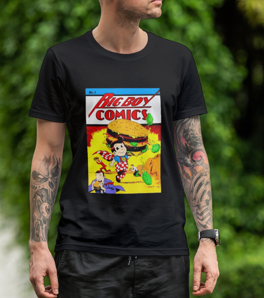 Big Boy Comics No 1 Hamburger Adventure Retro Comic Cover T-Shirt