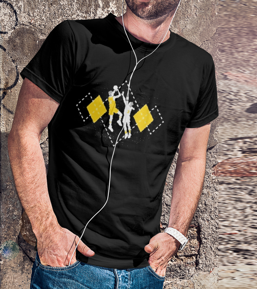 Hivemind Argyle Basketball Jump Shot Players With Yellow Diamond T-Shirt